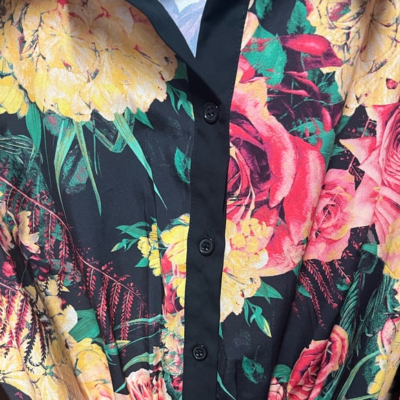 Jealous Tomato Collared Midi Dress Floral Women’s S - Picture 2 of 5